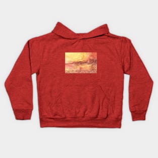 Beautiful landscape, nature. Encaustic wax art. Painting drawing Kids Hoodie